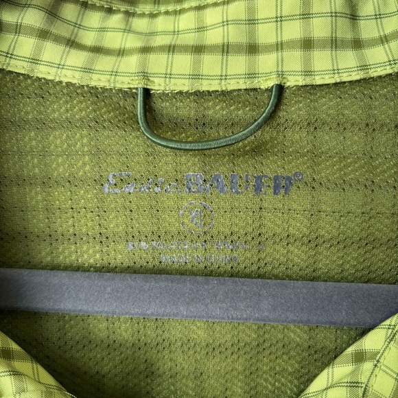 Eddie Bauer Men’s XL Vented Casual Green Short Sleeve Button Down Shirt Fishing - Picture 2 of 8